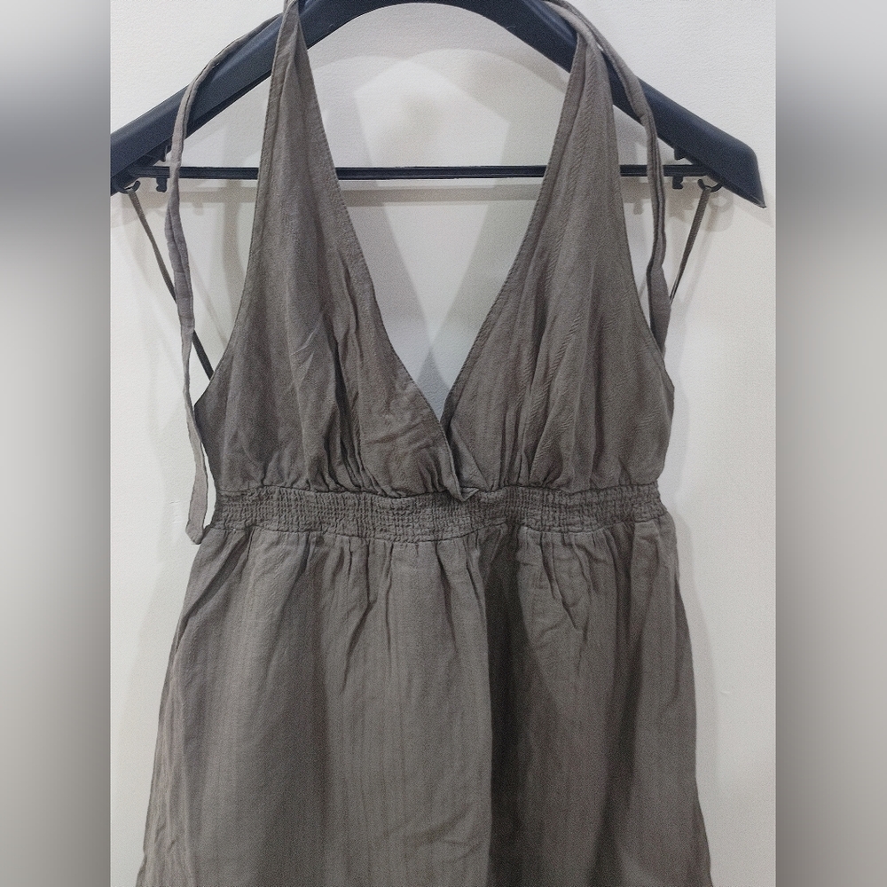 Summer dress dark olive green - Picture 3 of 5
